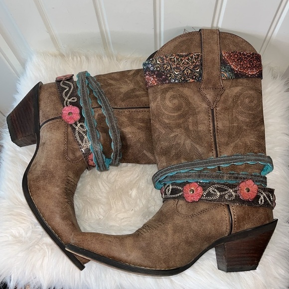 Durango Crush Accessorized cowgirl Boot boho western festival concert -size 7 - Picture 12 of 12